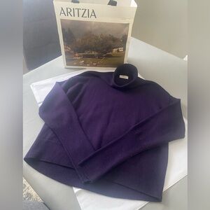 Aritzia Wilfred Cyprie Sweater Size Small Purple Eggplant
